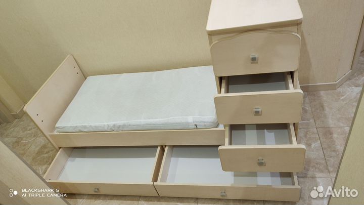 Детская кровать трансформер с тумбой (170х60 см)