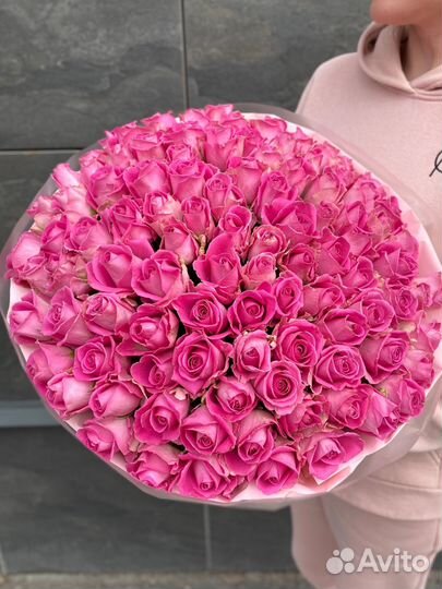 101 роза букет цветы букет роз доставка