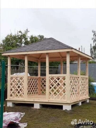 Дачные беседки деревянные