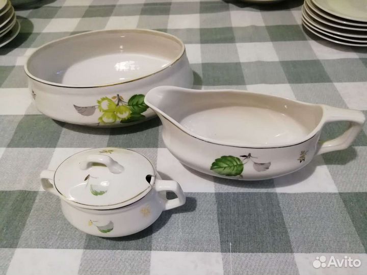 Редкий столовый сервиз Орех Дулево 60гг