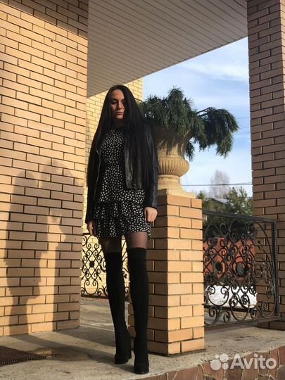 Платье H&M новое, черное с рисунком