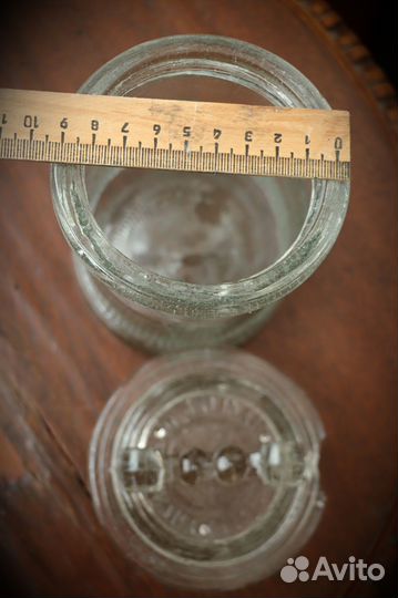 Антикварная банка стекло, 19 век, dente bordeaux