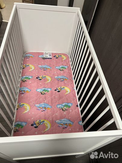 Детская кроватка IKEA с матрасом