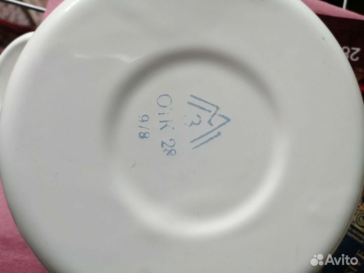 Набор эмалированных кастрюль новый, СССР