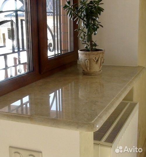 Подоконники из мрамора, гранита, травертина