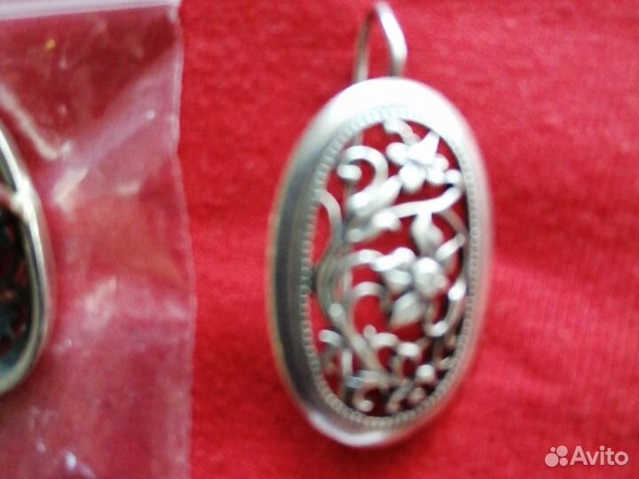 Комплект серьги + кольцо,серебро 925, 13 грамм