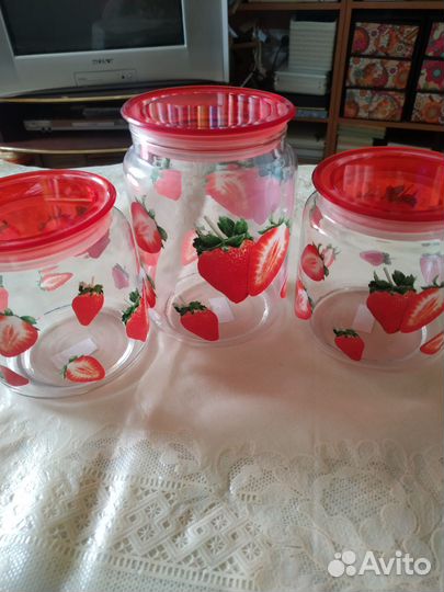 Банки для хранения Olaff, стекло, комплект