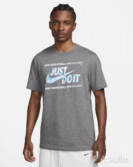 Мужская футболка Nike, серая, М/L