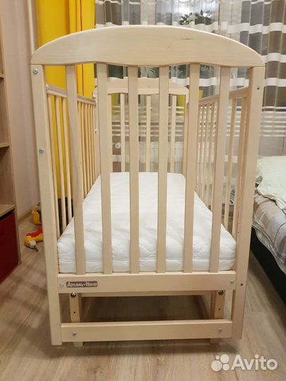 Кроватка Альма-Няня Венеция с матрасом (кокос)