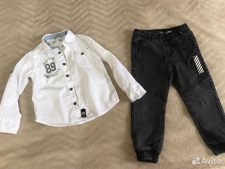 Рубашка и джинсы на 2/3 года