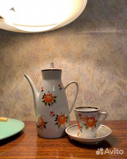 Сервиз кофейный, с росписью
