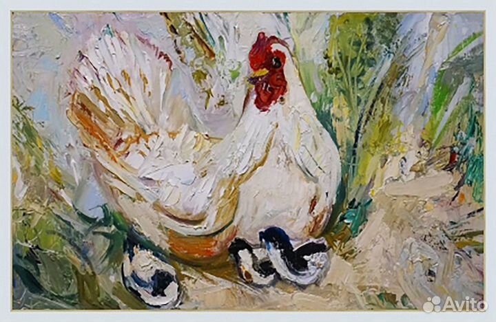 Картина Петух и Курица Деревенский Сюжет