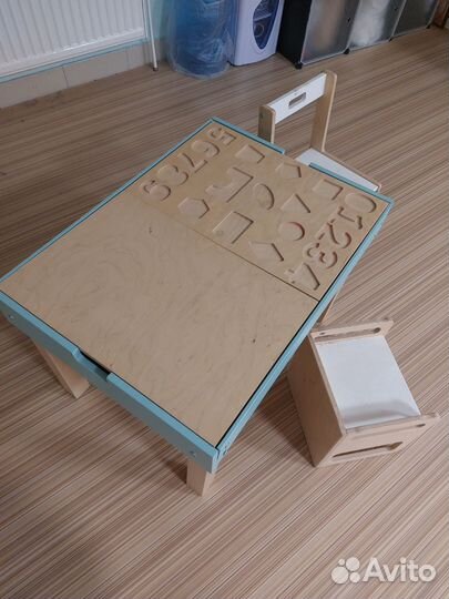 Детский столик и стульчик деревянный