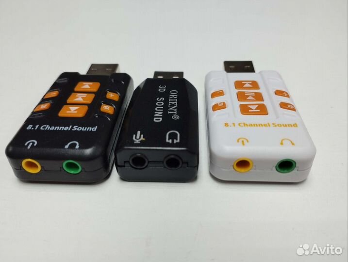 Внешняя Звуковая Карта USB-Jack 3.5mm Новые разные