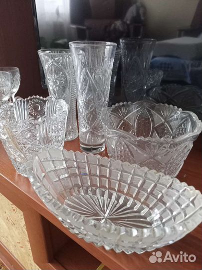 Ваза хрустальная