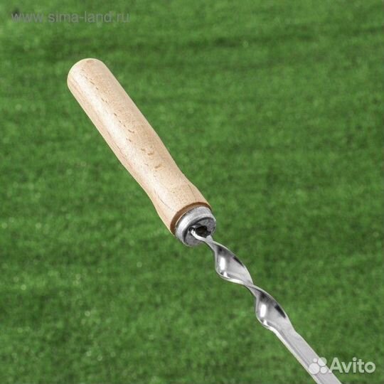 Шампур с деревянной ручкой 