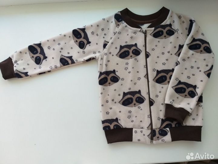 Флисовый Бомбер новый 104-110