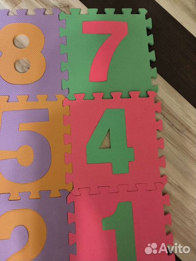 Коврик пазл мягкий цифры
