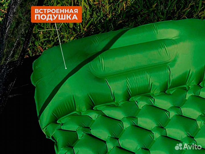 Туристический коврик с встроенным насосом