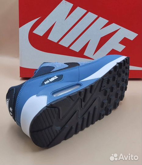 Кроссовки nike air max 90 голубые