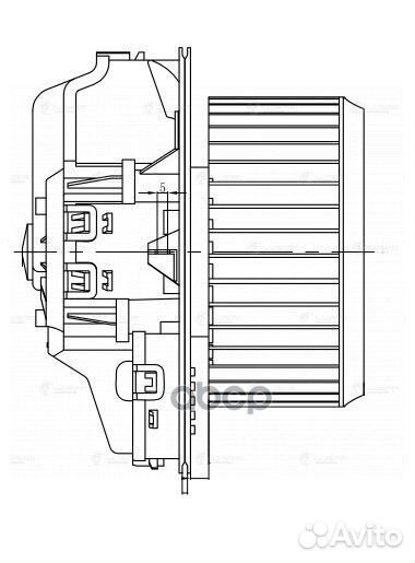 Мотор отопителя VW touareg II (10) VAG 7P0 820