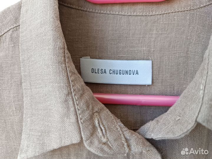 Рубашка льняная S