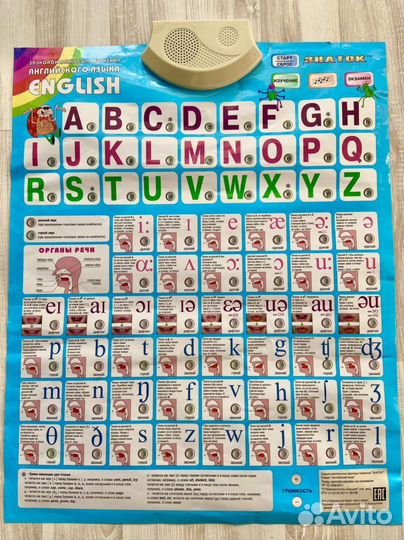 Английский язык Книга-плакат звуковой