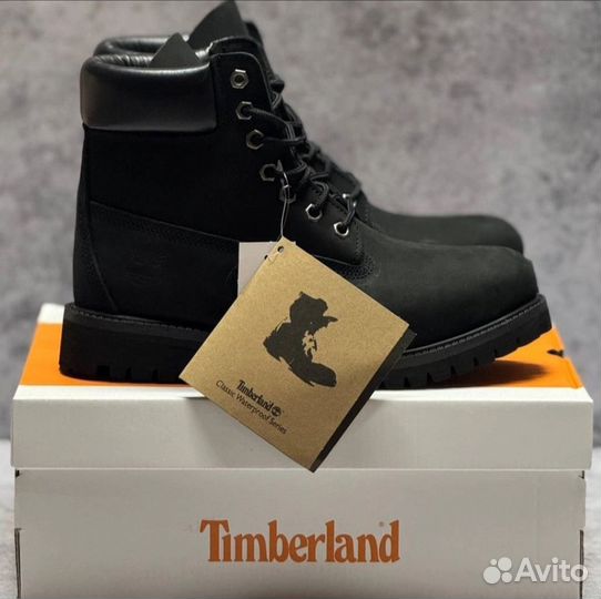 Ботинки Timberland чёрные демисезонные