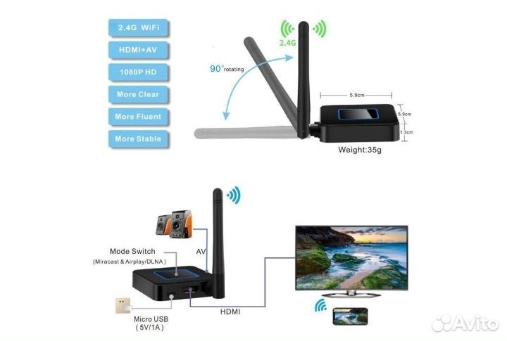 Wi-Fi Ресивер для тв Орбита OT-DVB09