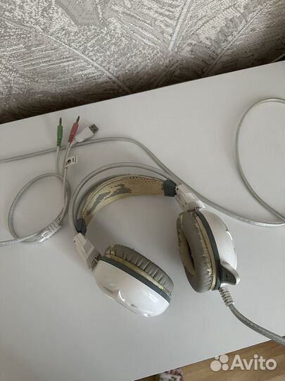 Наушники с микрофоном A4Tech Bloody G300 White