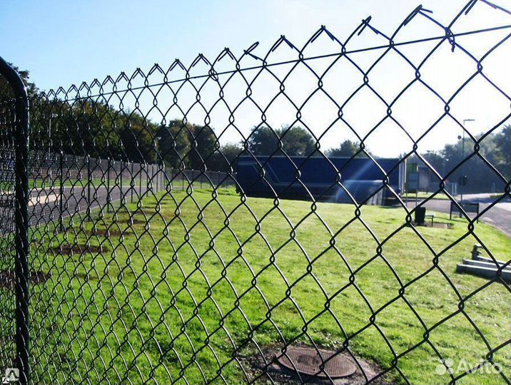 Забор из сетки рабицы