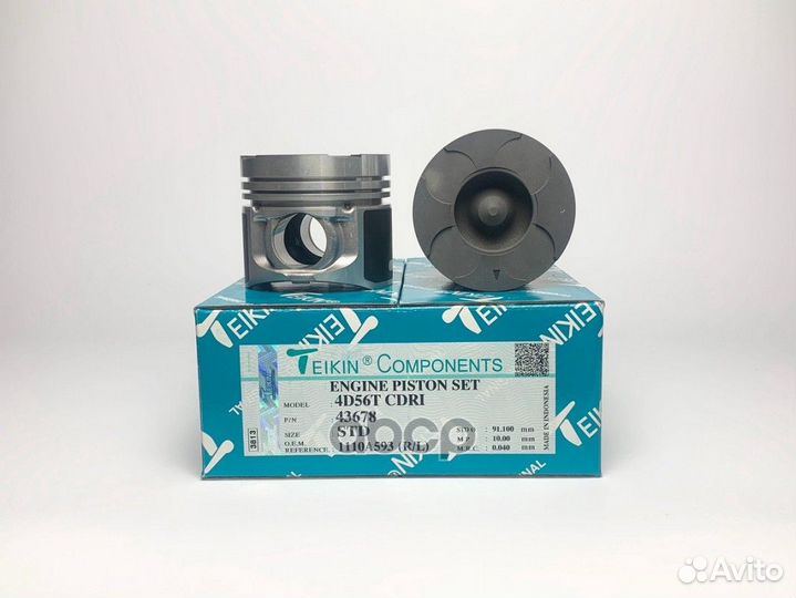 Поршни на 4 цилиндра 43678STD teikin