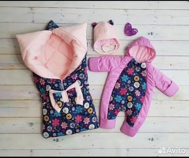 Конверт на выписку зимний для девочки