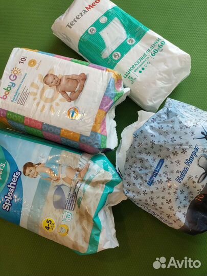 Подгузники для плавания, пеленки, прокладки