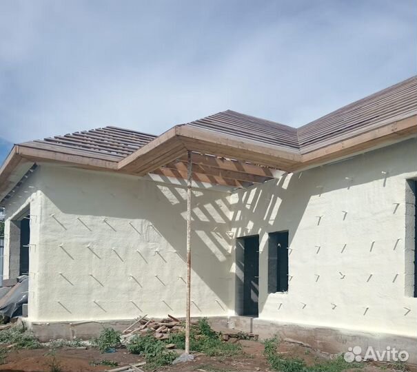 Утепление фасадов, стен пеной ППУ. Пенополиуретан