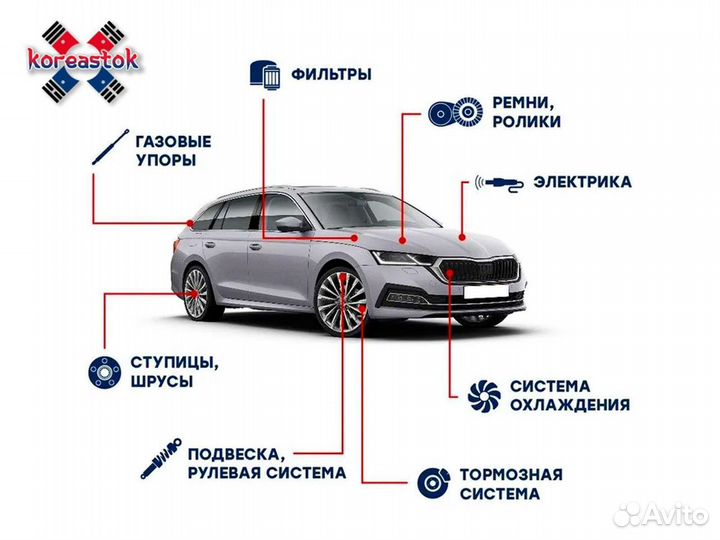 Ступица задняя с ABS ARG211150 Arirang Kia Rio 3