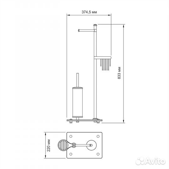 Держатель для туалет. бумаги wasserkraft k-1264w