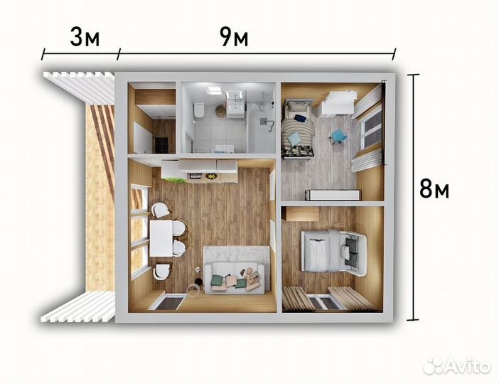 Модульный дом в стиле Барнхаус