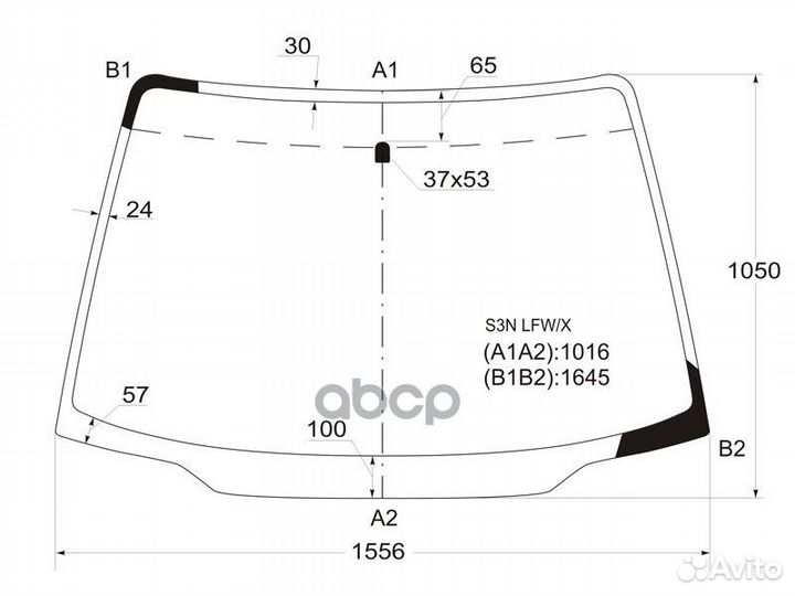 Стекло лобовое honda odyssey 99-03 S3N LFW/X XYG