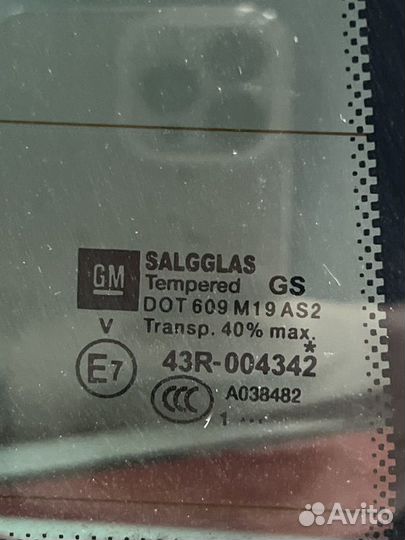 Форточка задняя правая глухая Опель Астра J GTC