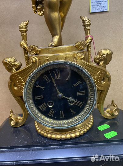 Часы каминные «Купидон» 19 век высота 55 см