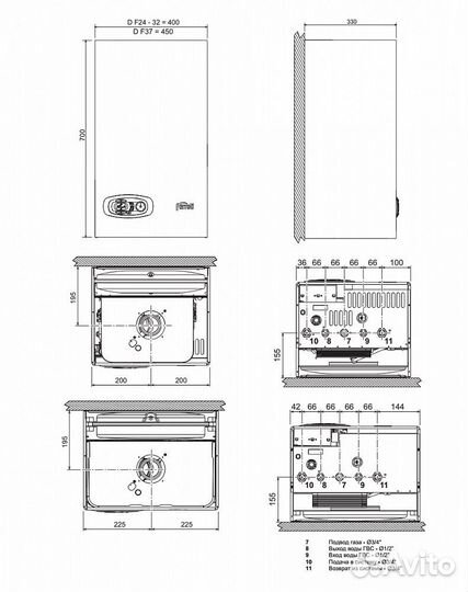 Настенный газовый двухконтурный котел отопления Fe