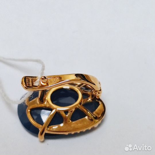 Золотые серьги с Фианитом (16060)