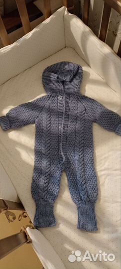 Комбинезон ручной вязки 68-74