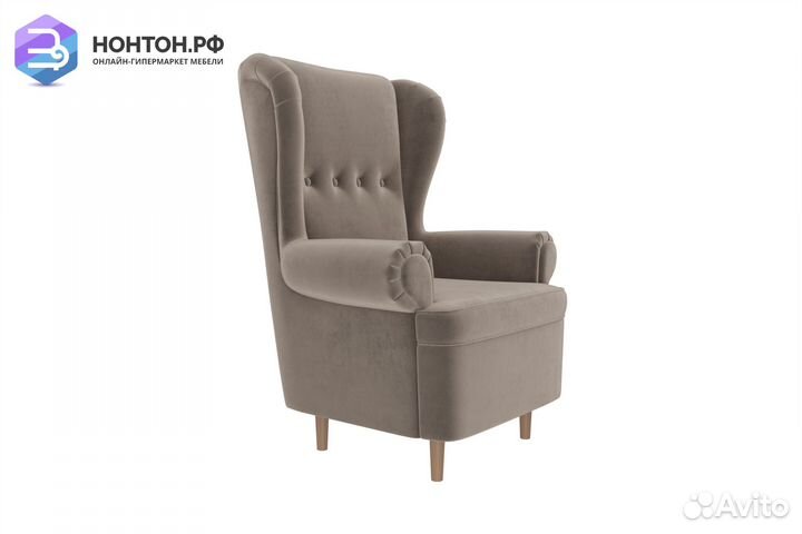 Кресло Торин велюр коричневый