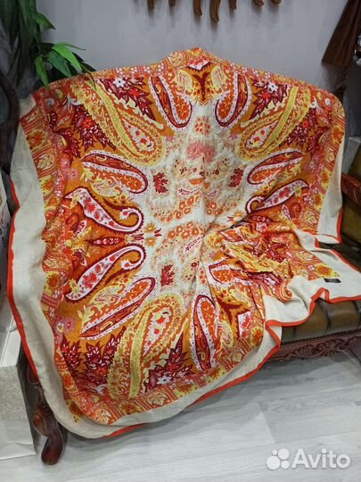 Платок 140см шаль шерсть pashmina оригинал