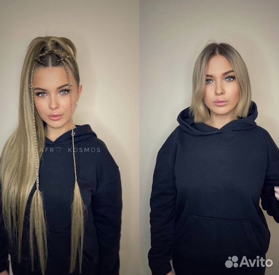 Косы с канекалоном афрохвост брейды