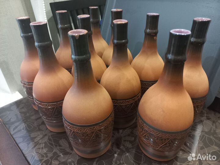 Бутылка керамическая б/у