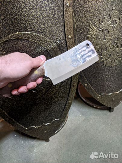 Кухонный нож топорик ручной работы