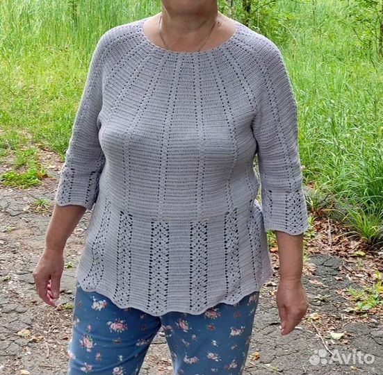Вязаная летняя туника для женщин